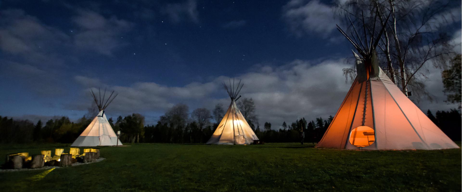 Teepee sauna at Jõe Holiday Farm